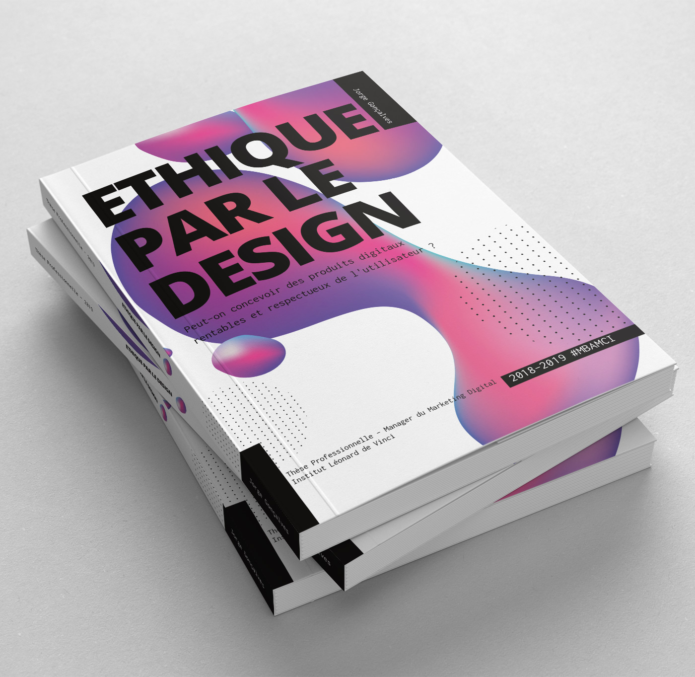 Photo du livre éthique par le design, thèse professionnelles MBAMCI 2019 par Jorge Gonçalves